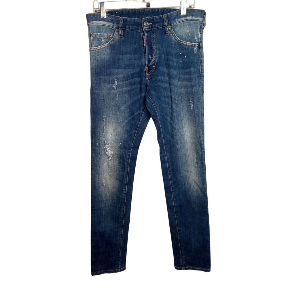 Dsquared2 Distressed Men's Slim Jeans Blue - 32 x 31 (IT46)